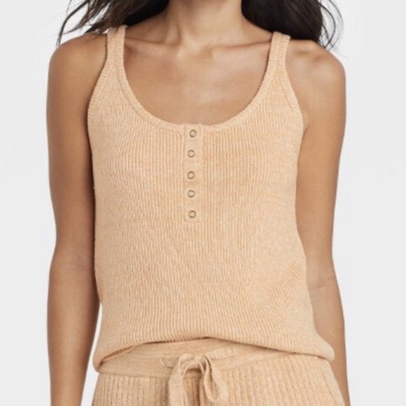 NWT Universal Thread Ribbed Knit U Neck Sweater Tank Top Beige Neutral Size XS - Picture 5 of 7